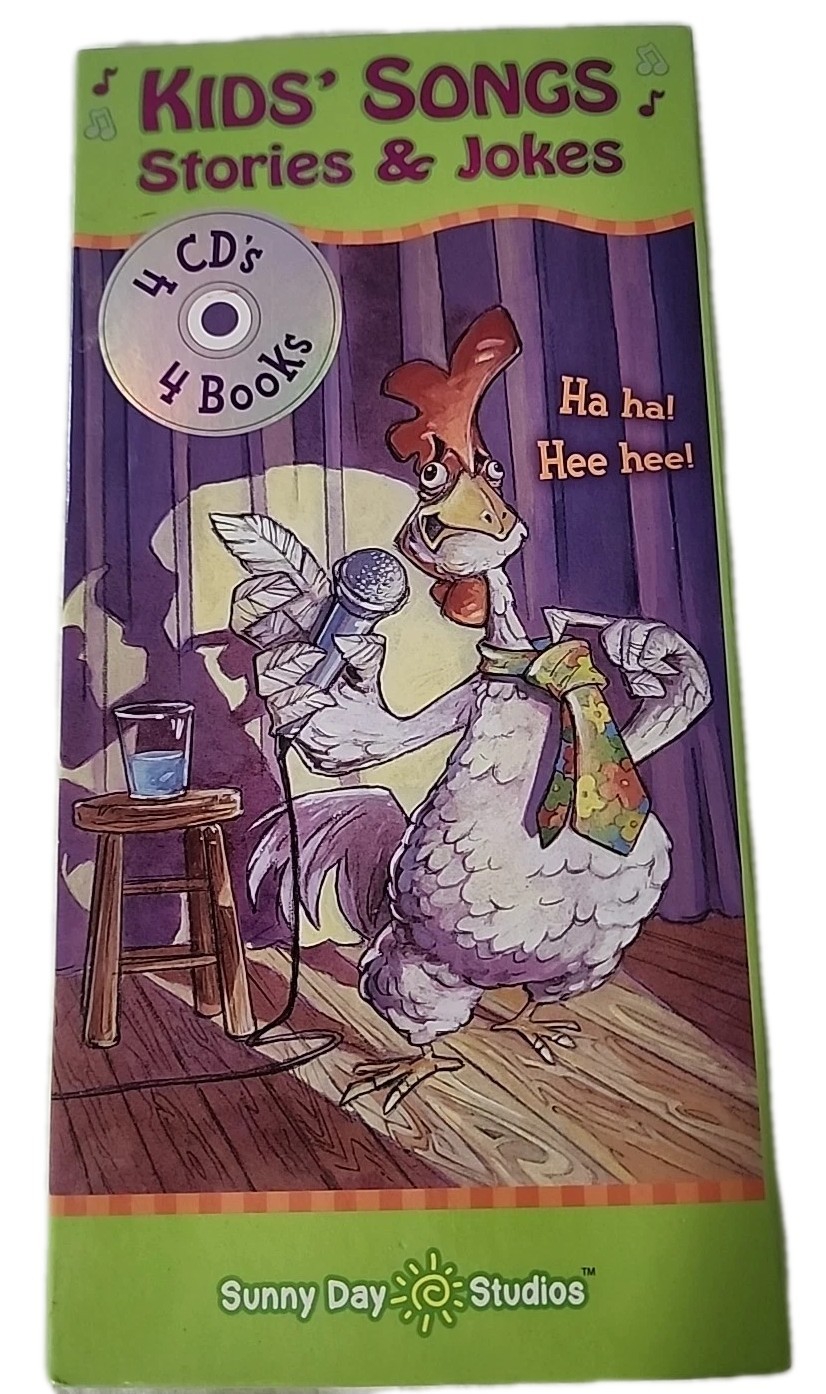 Sunny Day Studios Kid Songs Stories & Jokes 4 Books + 4 CD’s (T142)