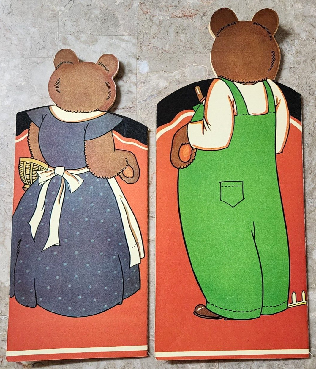 Vintage 1985 Mother Bear & Father Bear Children’s Book Lot 12 Pages – RARE Set