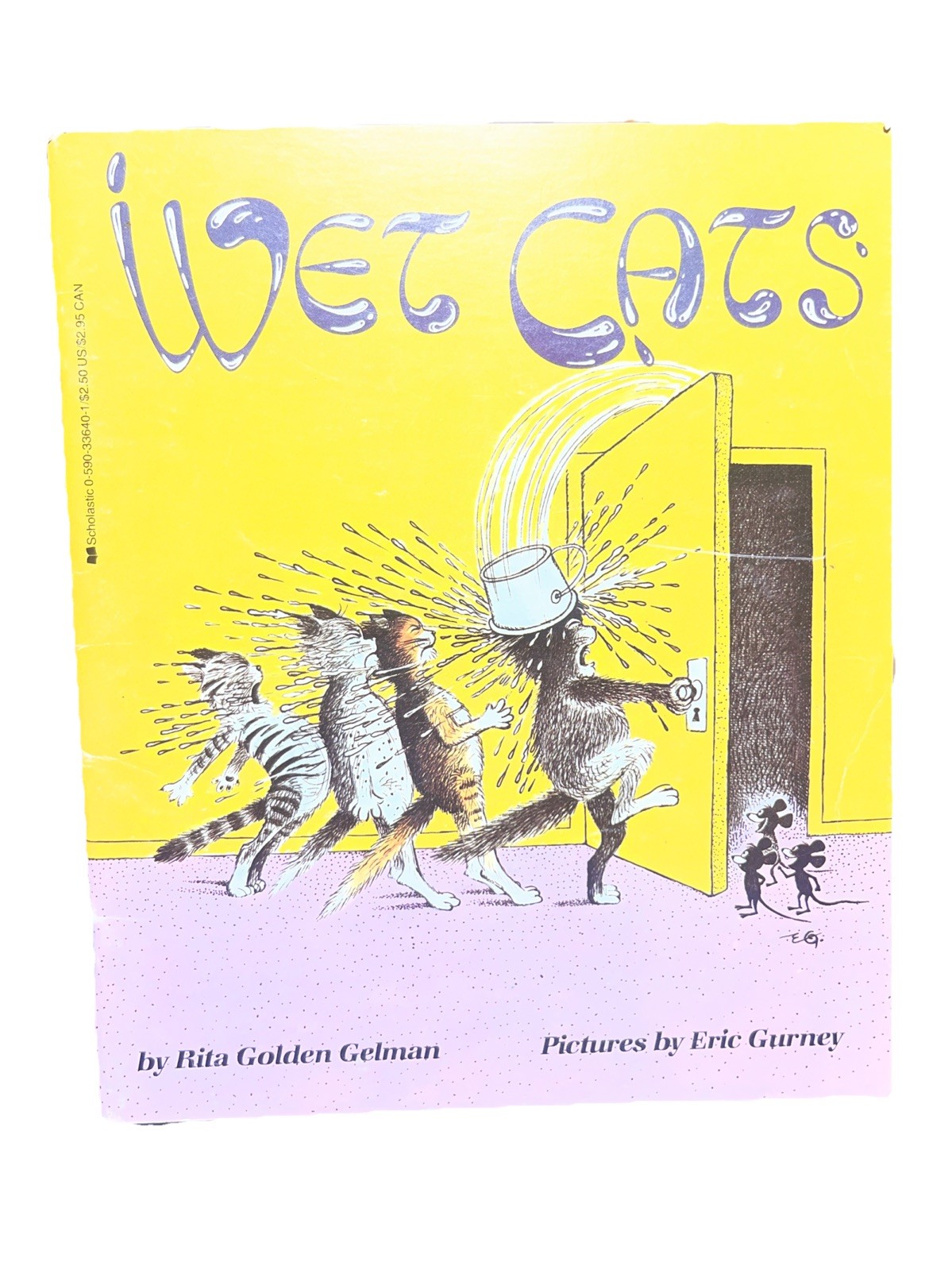 WET CATS by Rita Golden Gelman Illustrated Eric Gurney Vtg 1985 PB 1st Printing