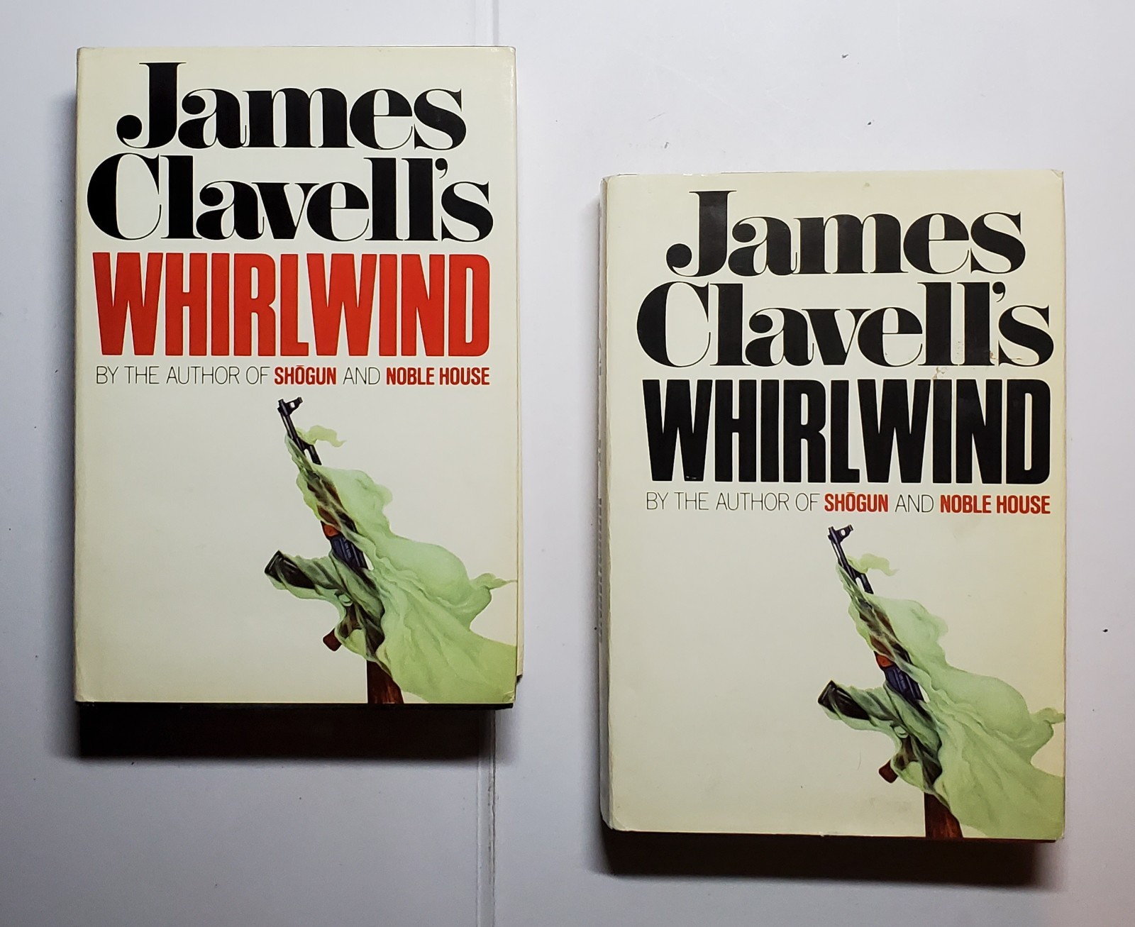 James Clavell Whirlwind– 2 Volume Set (1986 BCE Hardcovers w/Dust Jackets)