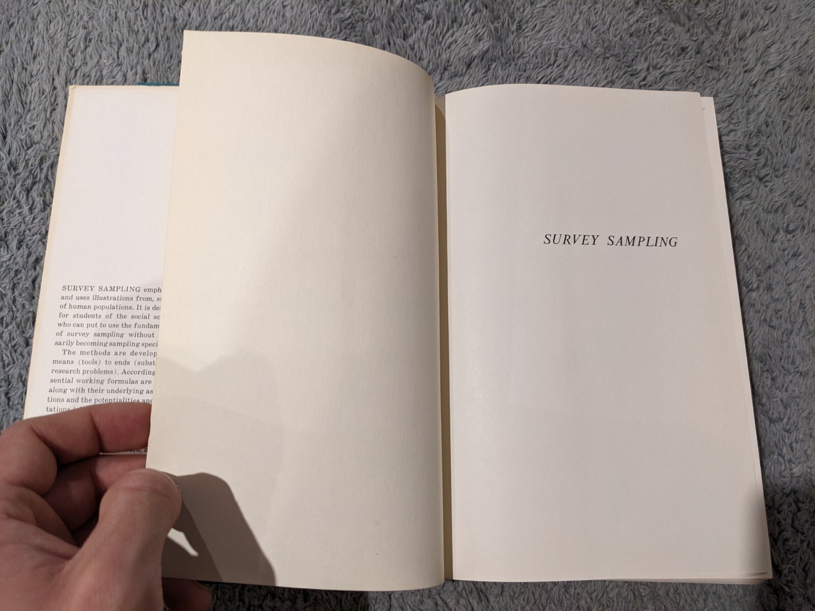 Survey Sampling Leslie Kish 1967 Second Edition John Wiley And Sons Hardcover
