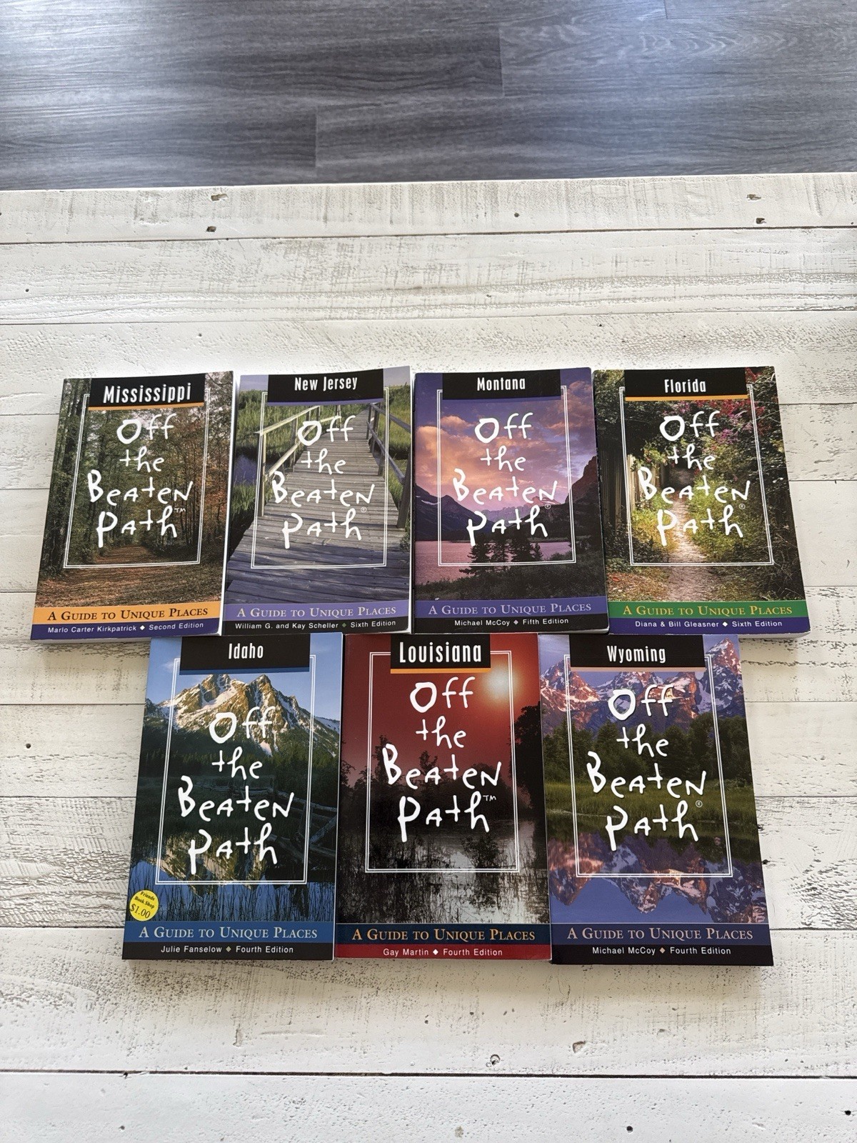 Off the Beaten Path Travel Guidebook Lot (7 States) Unique Places Series