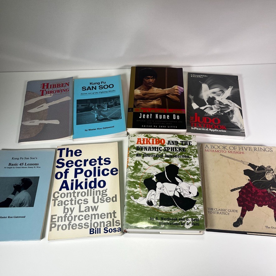 Martial Arts, Bruce Lee, Kung Fu, Judo , Aikido Sports Fighting Book Set Lot 8x