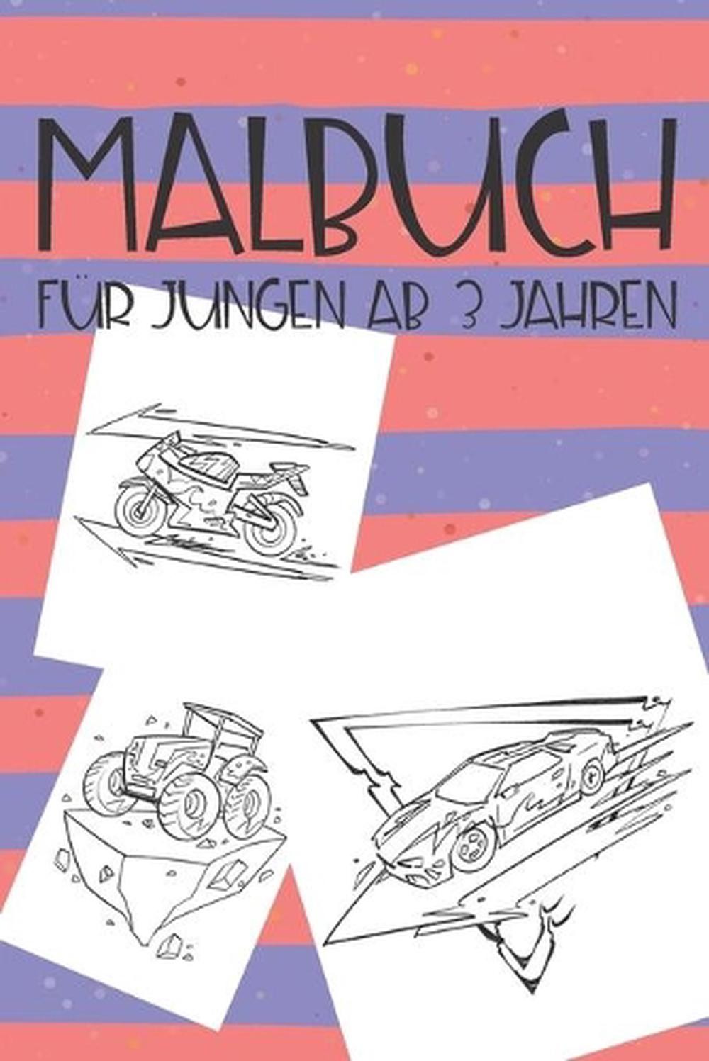 Malbuch fr Jungen ab 3 Jahren: Ein Malbuch mit vielen verschiedenen Autos, Motor