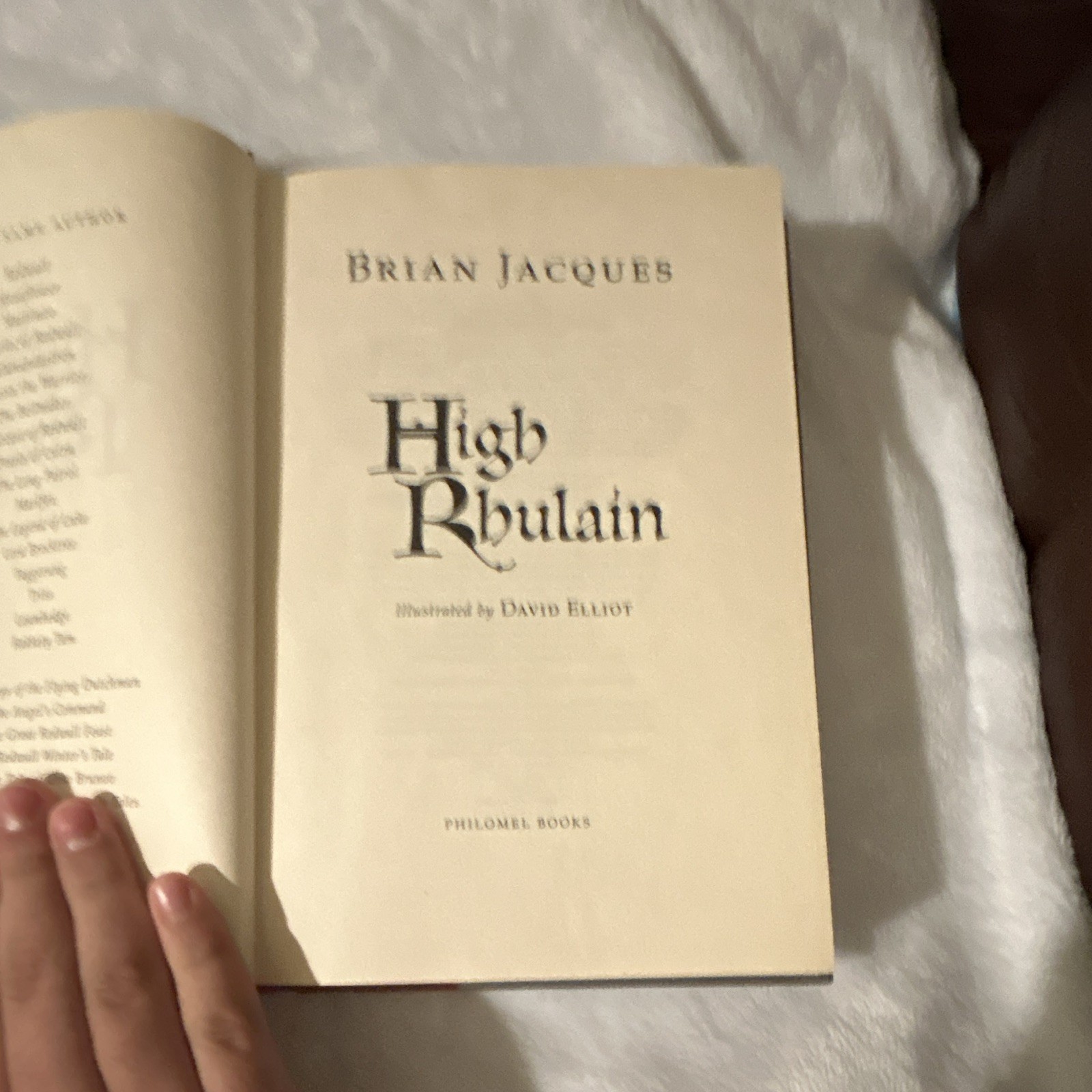 Brian Jacques High Rhulain Redwall HC 1st Ed 2005 Philomel Illustrated hardcover