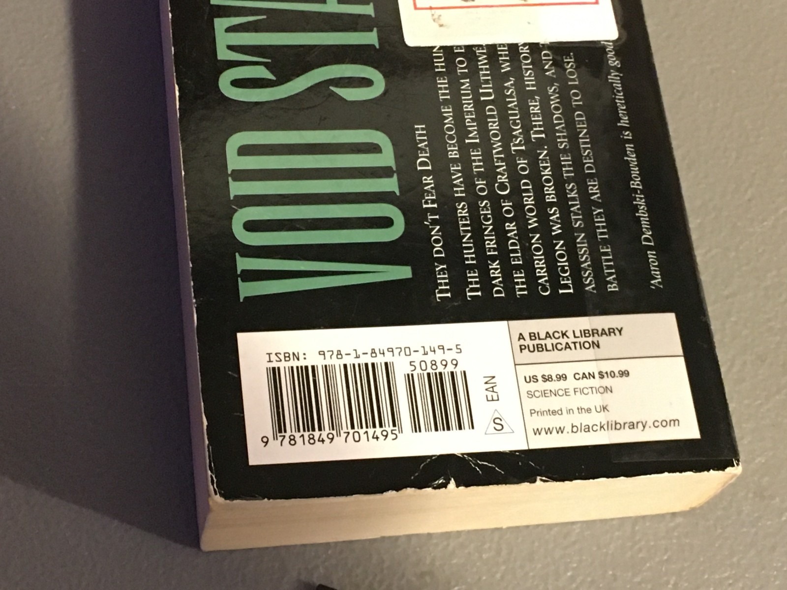 BOOK NOVEL VOID STALKER BY AARON DEMBSKI-BOWDEN USED PAPERBACK