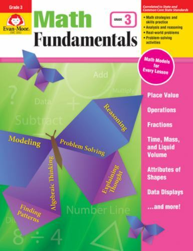Math Fundamentals, Grade 3, Paperback by Evan-Moor Educational Publishers (CO…