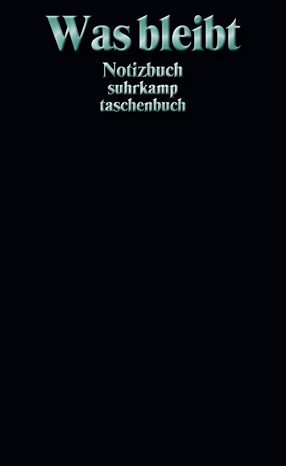 Suhrkamp Verlag Was bleibt. Notizbuch suhrkamp taschenbu (Paperback) (UK IMPORT)
