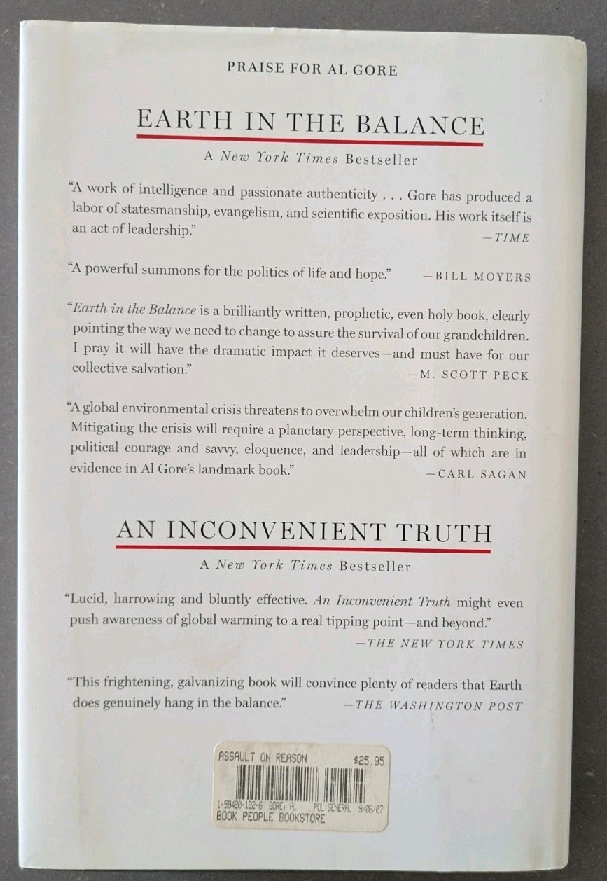Assault on Reason by Al Gore SIGNED (2007, Hardcover)