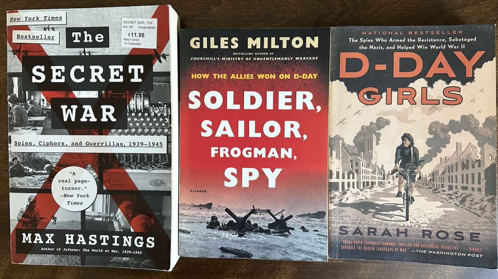 WW2 Spy Non Fiction – lot of 3 TPB – Spies, D-Day & More