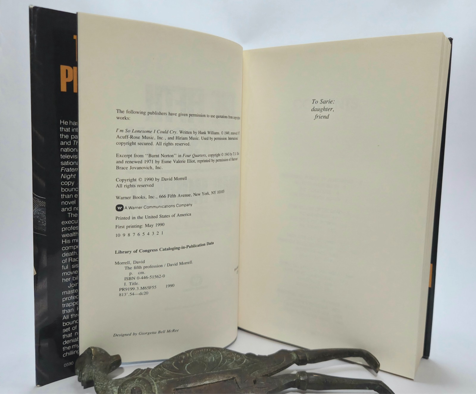 The Fifth Profession David Morrell SIGNED 1990 First Edition First Print HC$DJ