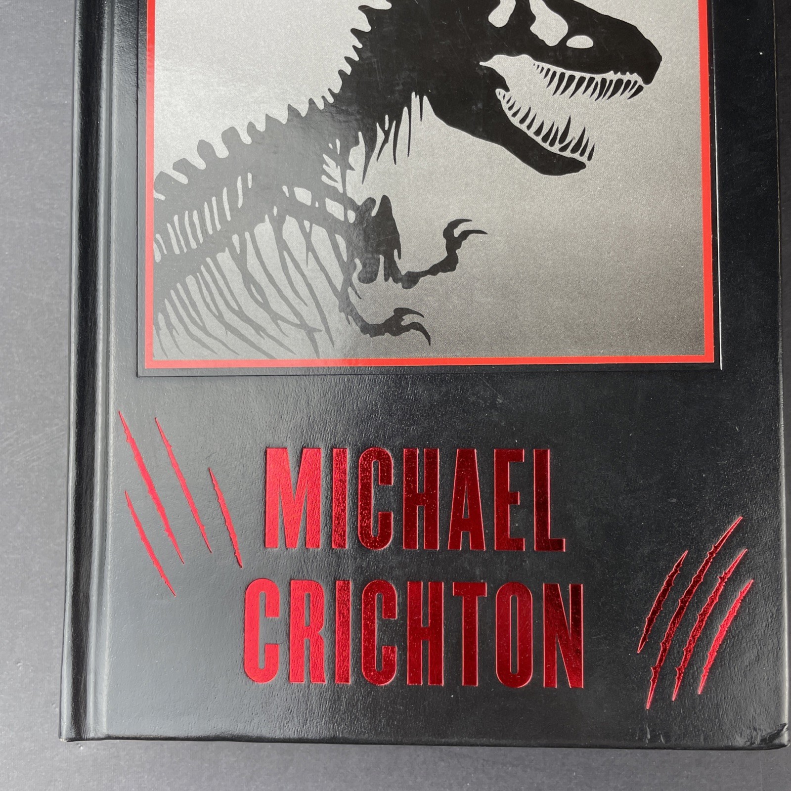 Jurassic Park Michael Crichton Hardcover Proprietary Edition Black Red TRex 2017