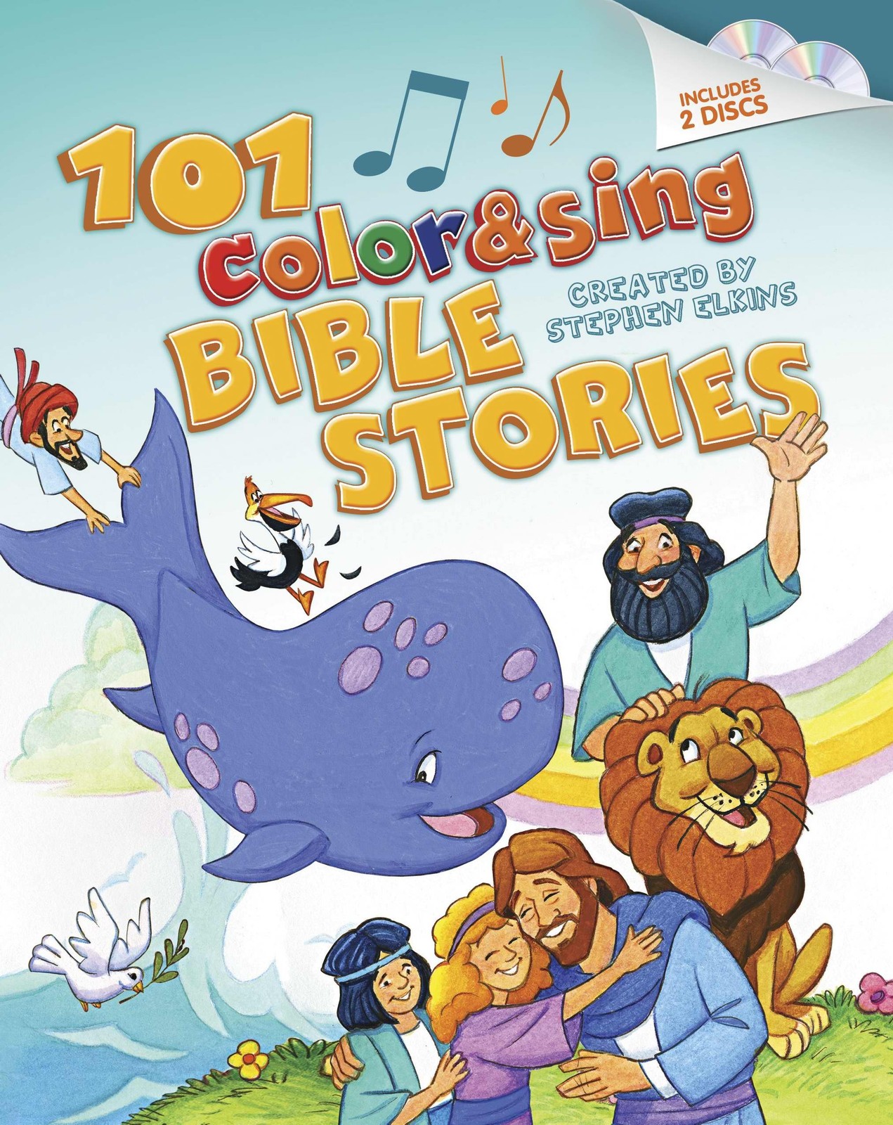 101 Color & Sing Bible Stories – Elkins, Stephen – Good – See condition note…