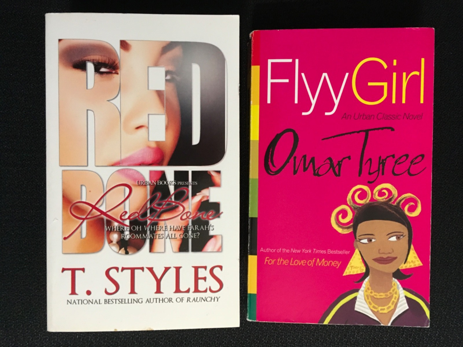 Lot 2: RED BONE RedBone by T. STYLES + FLYY GIRL Omar Tyree LikeNew Unused PBs