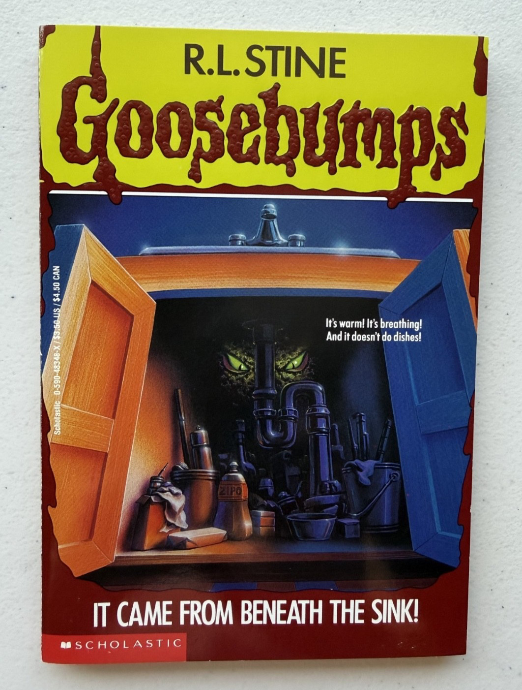 Like New 1995 1st print RL Stine Goosebumps #30 It Came From Beneath The Sink!