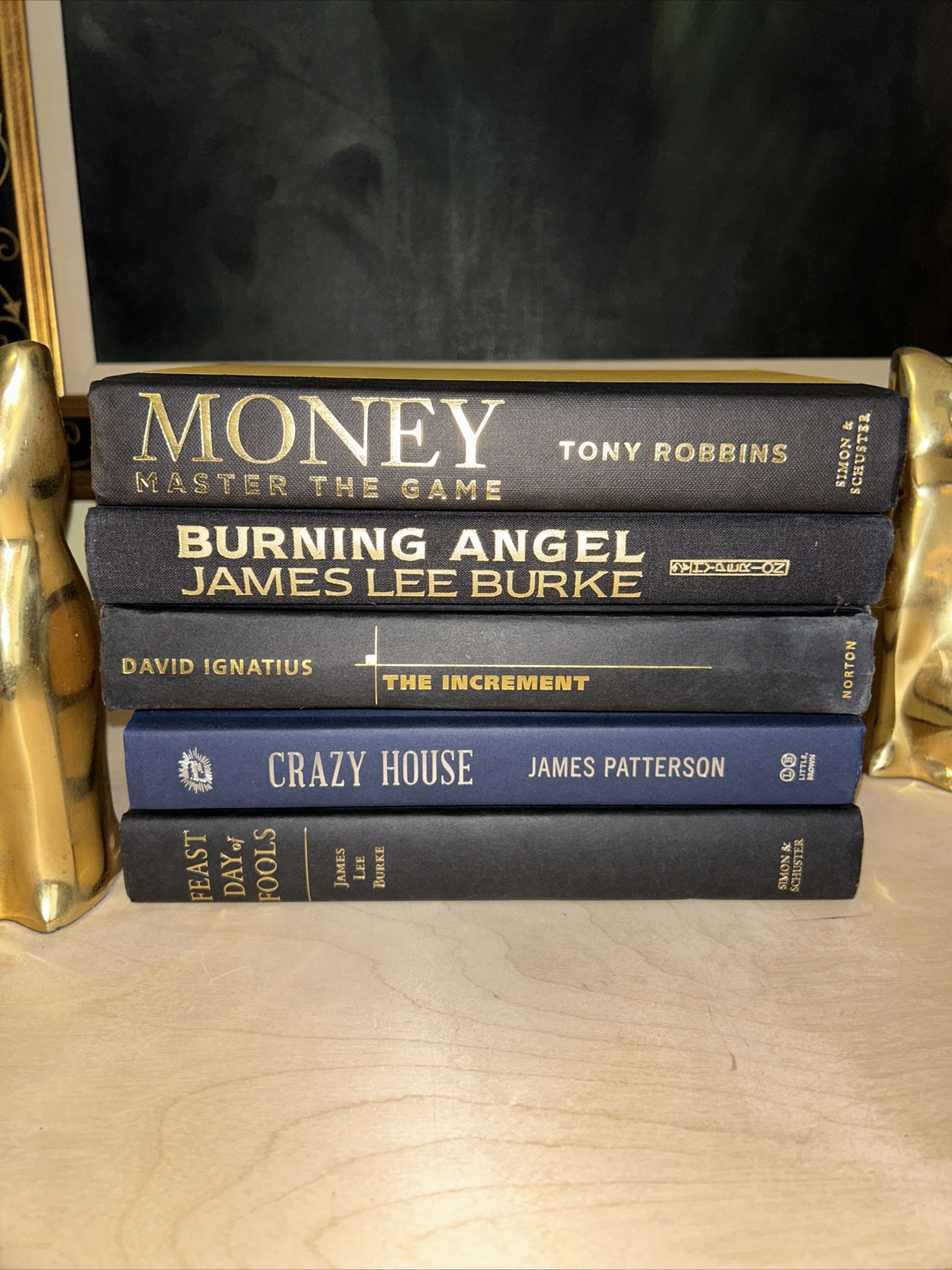 Rainbow Black Hardcover Novel Book Mixed Lot Of 5 Staging Prop Shelf Decor L21