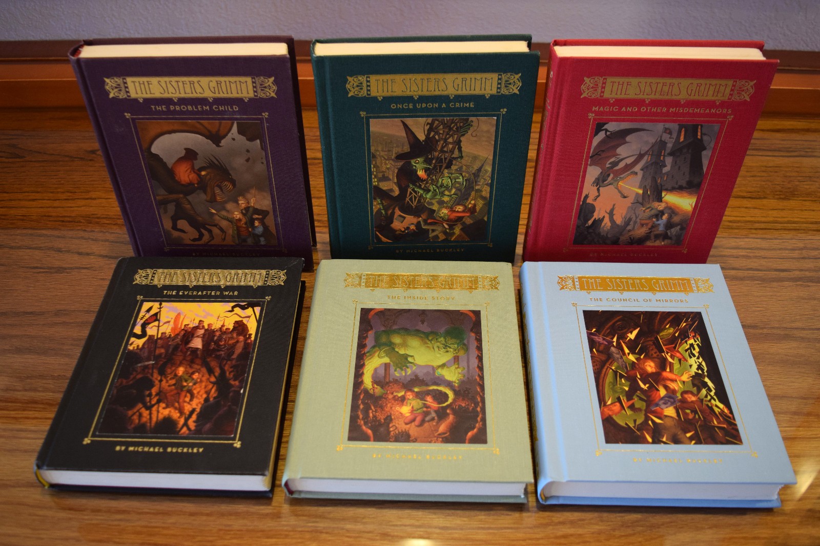 THE SISTERS GRIMM BOOK SERIES LOT VOL. 3, 4, 5, 7, 8, 9, HARDCOVERS, PRE-OWNED