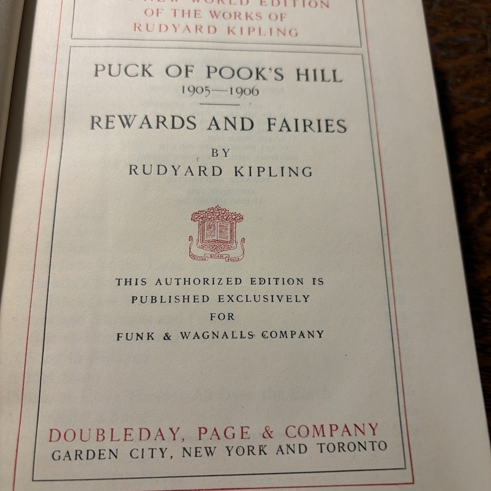 1905-1906 Puck Of Pooks Hill Rewards And Fairies Rudyard Kipling