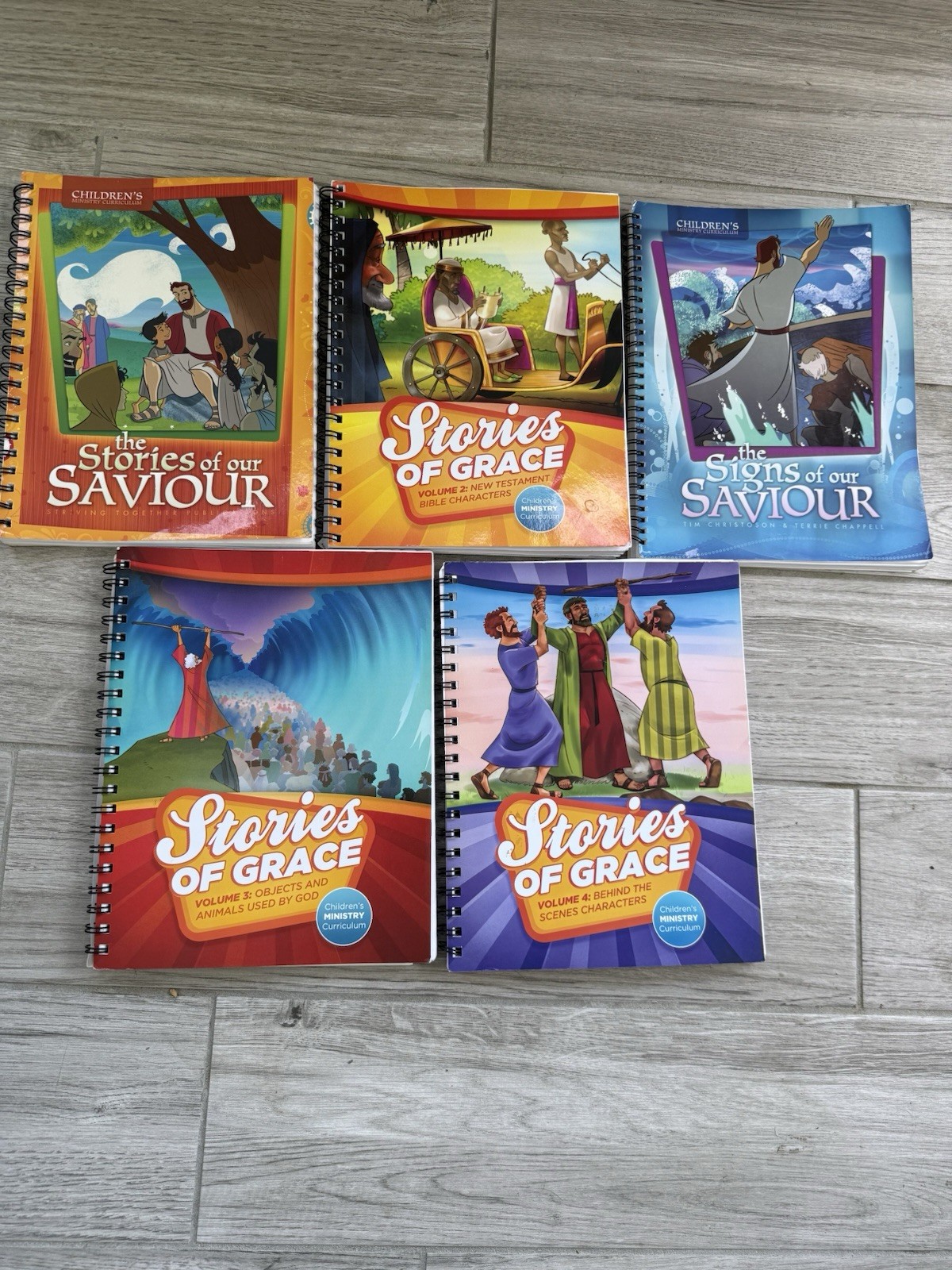 Children’s Ministry Curriculum Books Lot of 5 Stories of Grace Savior