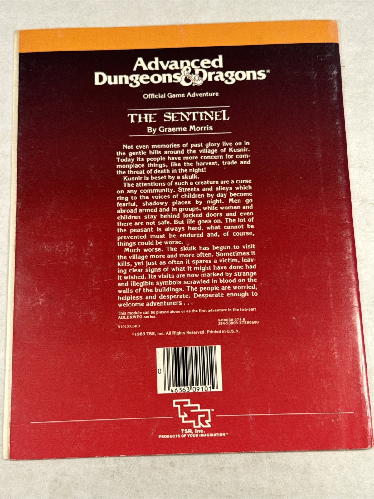 The Sentinel (Advanced Dungeons & Dragons module UK2) Graeme Morris AD&D (1e and