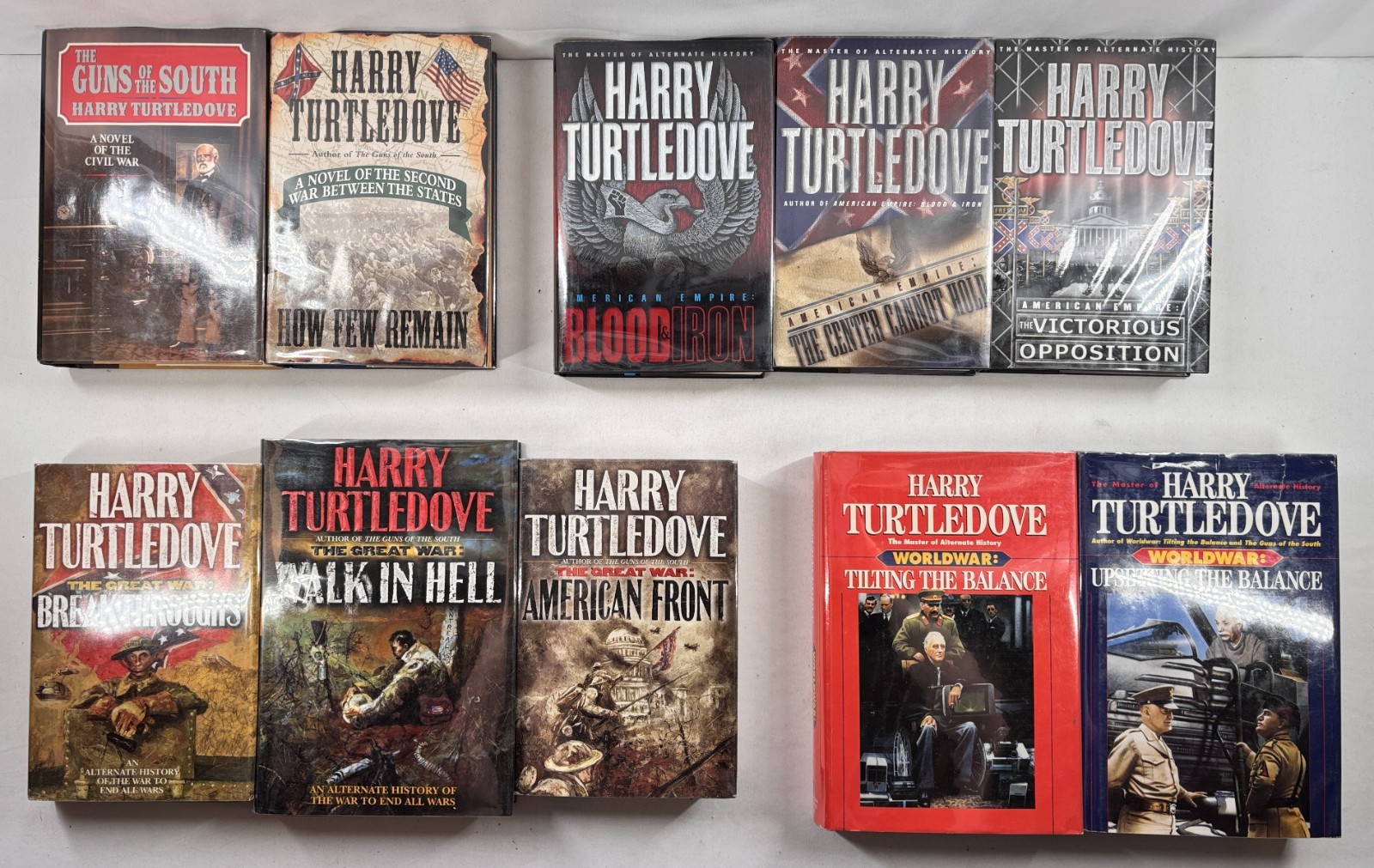 Harry Turtledove Hardcover Book Lot 9 Volumes Alternate History Great War Series