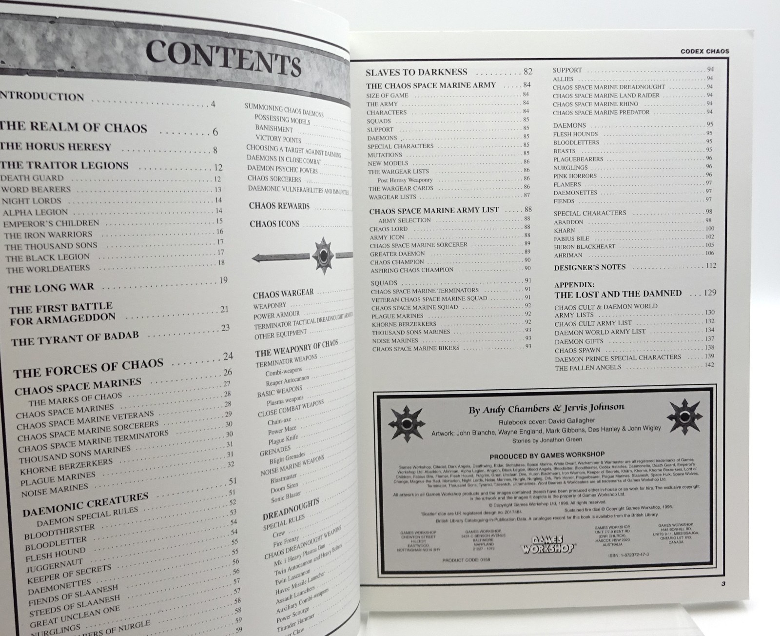 Warhammer 40,000 40K Supplement Codex: Chaos Paperback PB 1996 Games Workshop