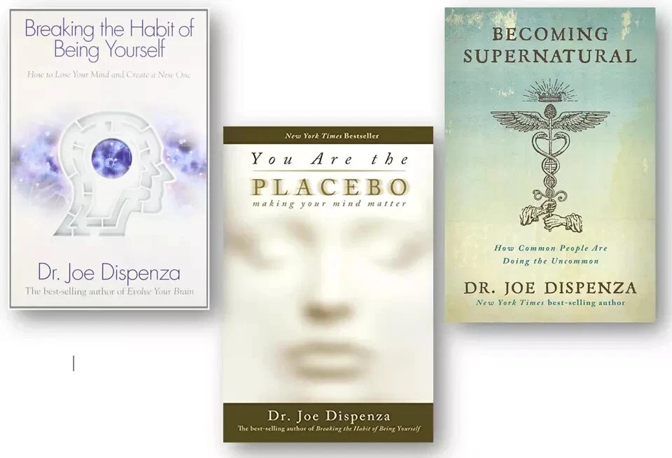 Joe Dispenza 3 Book Set Becoming Supernatural Placebo Breaking the Habit***