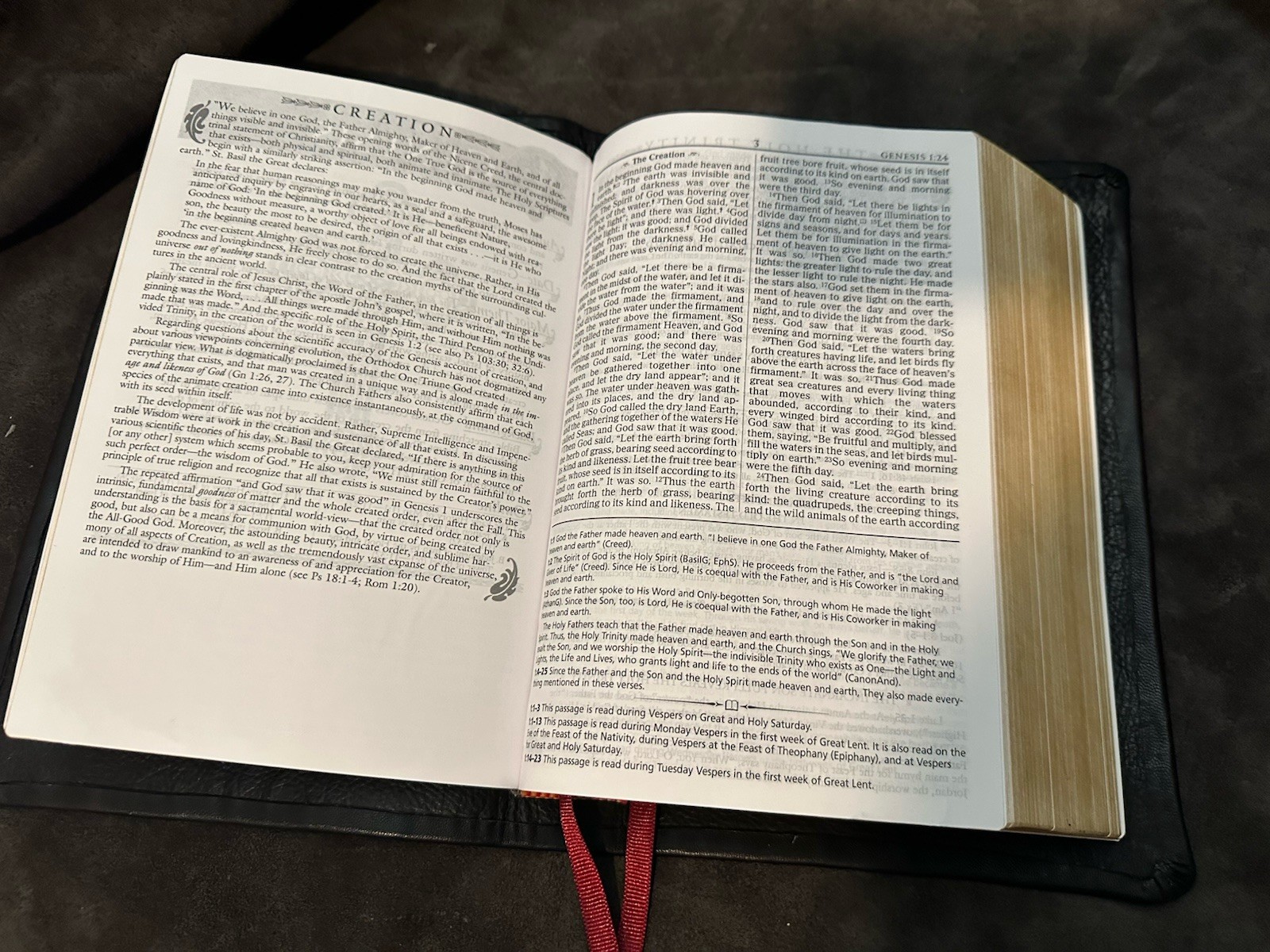 Edge Lined orthodox study bible leather With Apocrypha/ Deuterocanonical