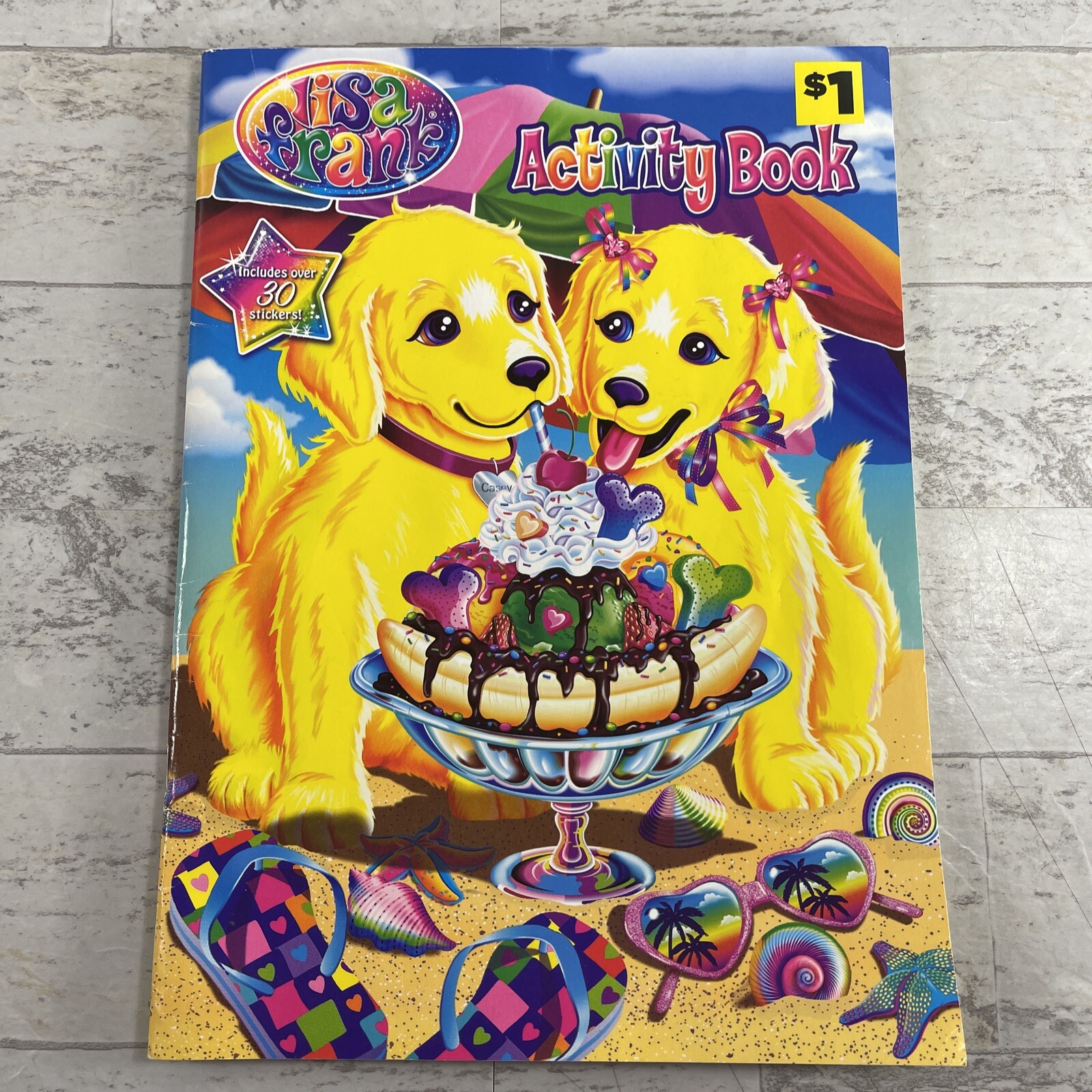 Lisa Frank Coloring and Activity Book With 30 Stickers Golden Retrievers READ