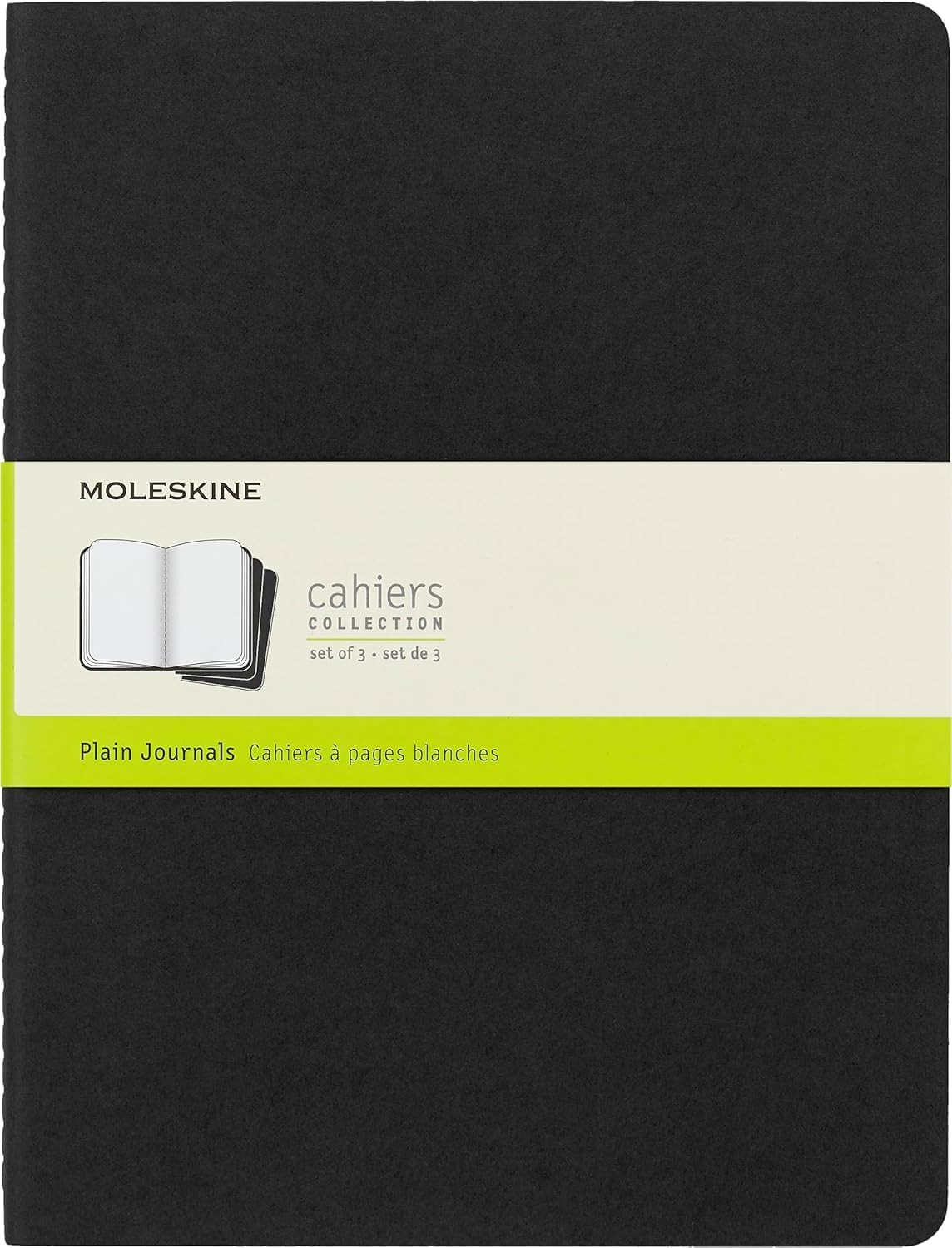 Cahier Journal, Soft Cover, Large (5″ x 8.25″) Ruled/Lined, Black, 80 Pages (…