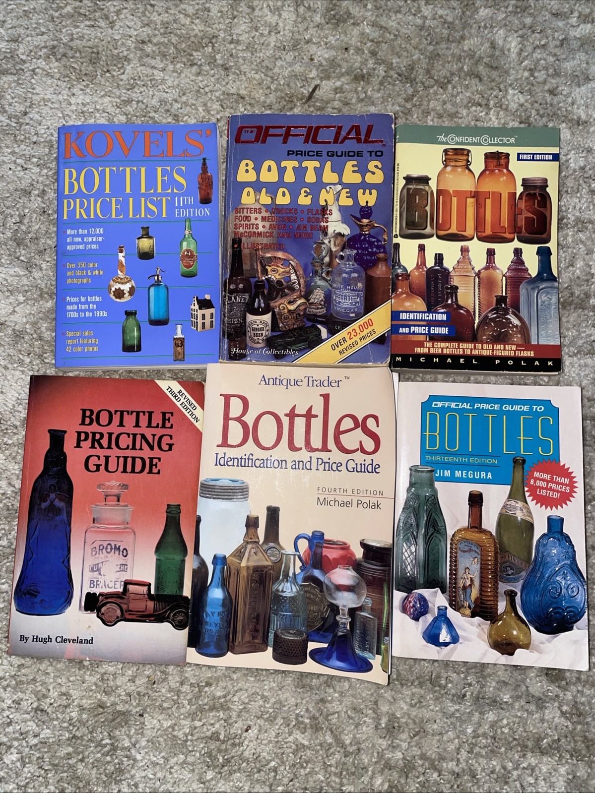Lot of 19: Bottle and Jar Collecting books and magazines
