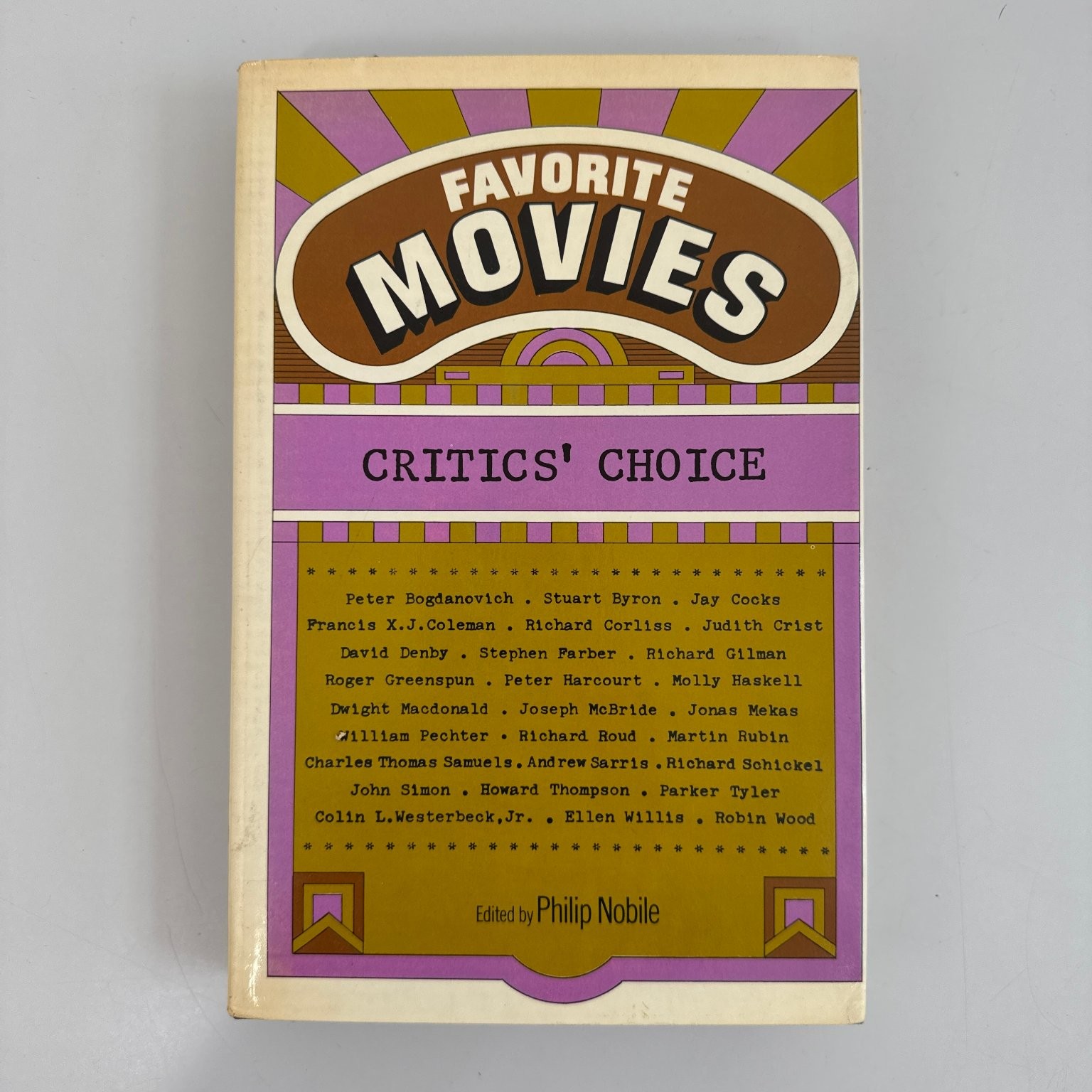Favorite Movies Critics’ Choice Philip Nobile 1973 First Printing Macmillan