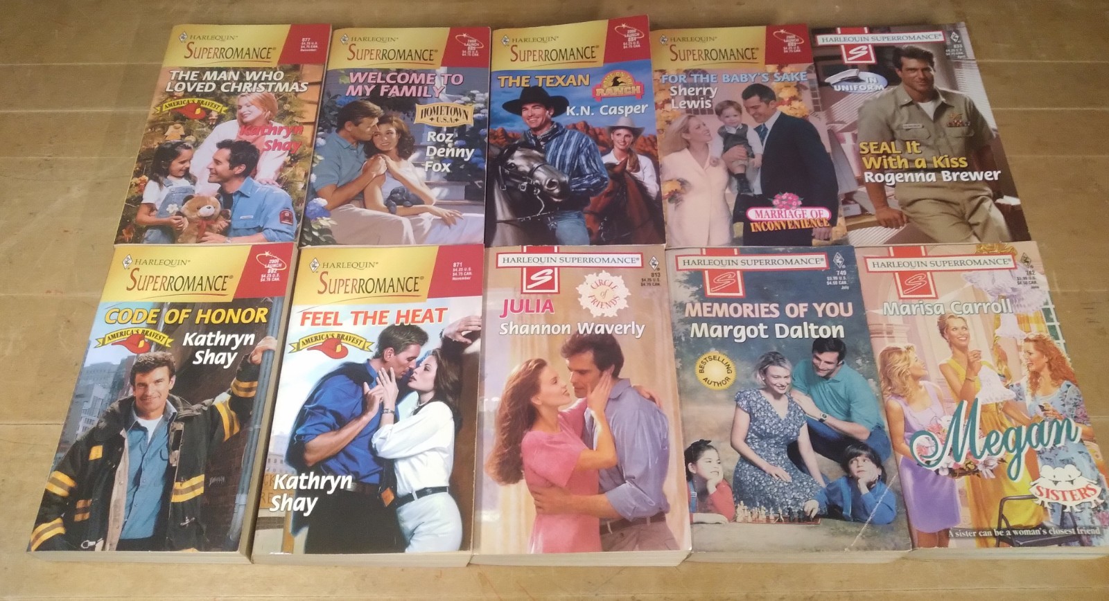 Lot of 10 Harlequin Super Romance Paperback Books