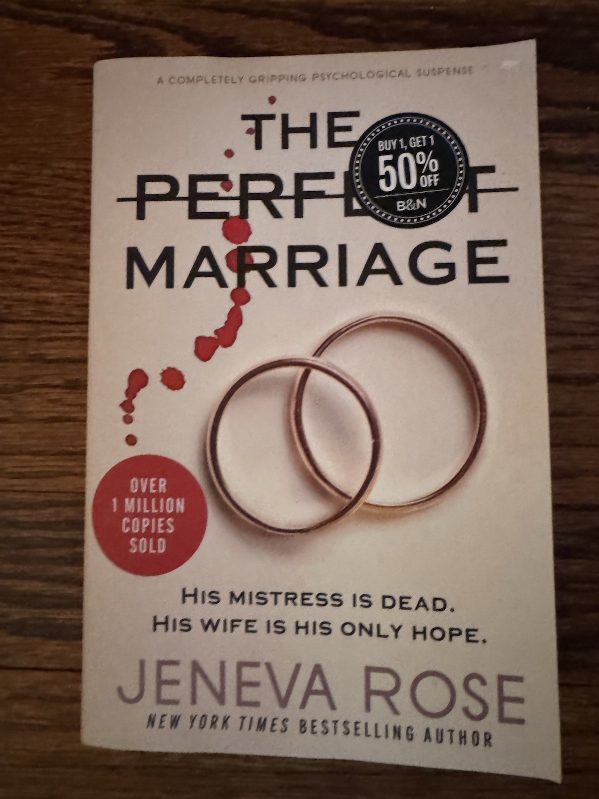 Jeneva Rose The Perfect Marriage Paperback Thriller Fiction Novel