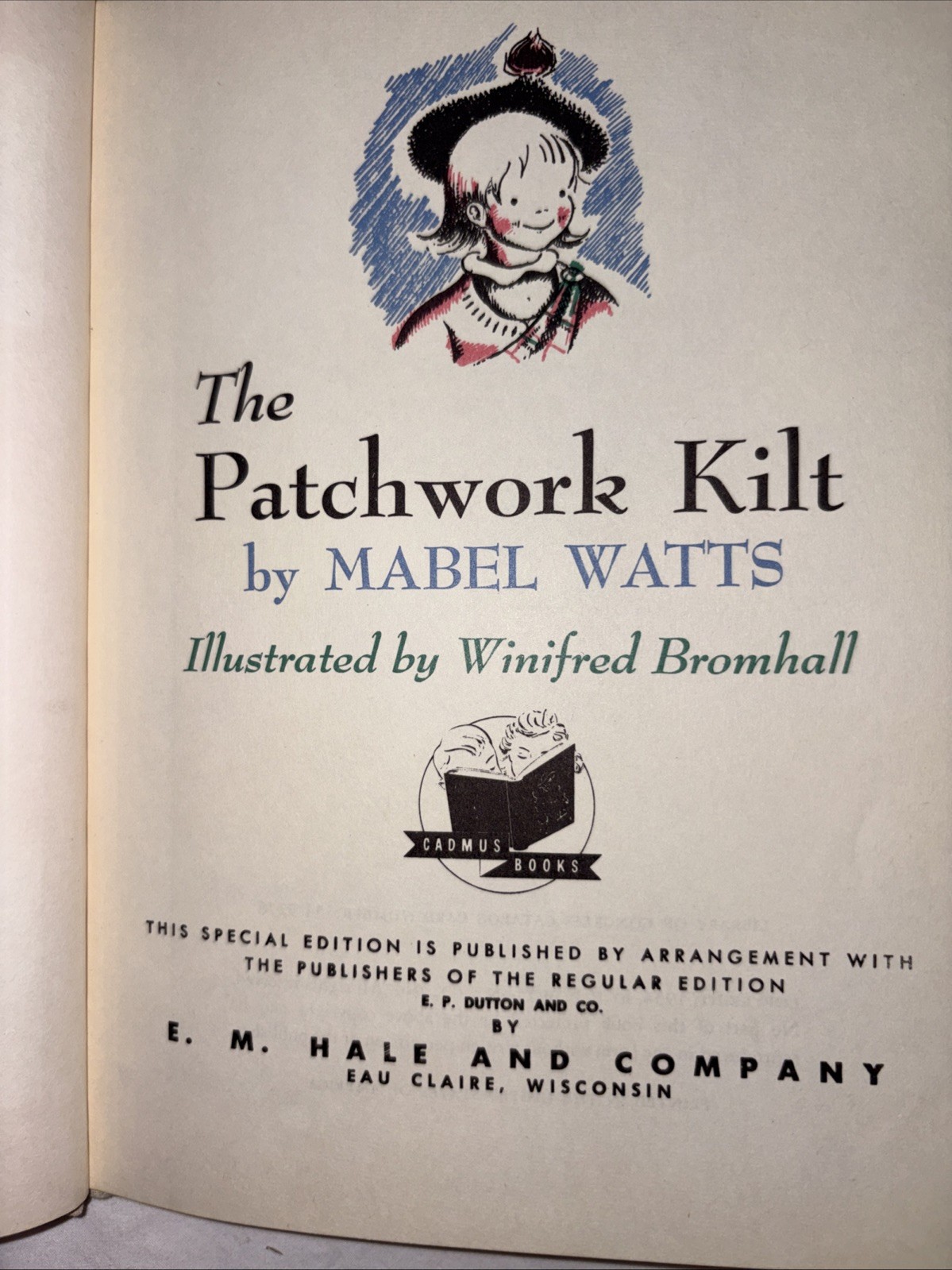The Patchwork Kilt by Mabel Watts HTF 1954 RARE Vtg 1st Edition GOOD school lib.