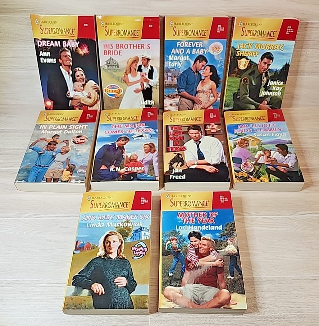 Vintage 1999-2000 Harlequin Super Romance novels Lot of 10 Books Love