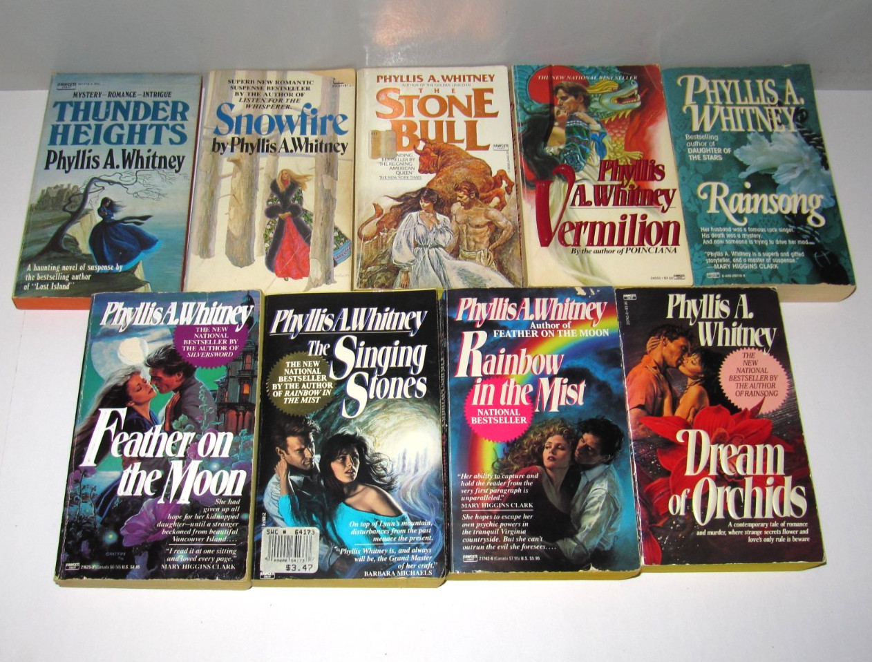 Lot of 9 Phyllis A. Whitney books PB vintage gothic