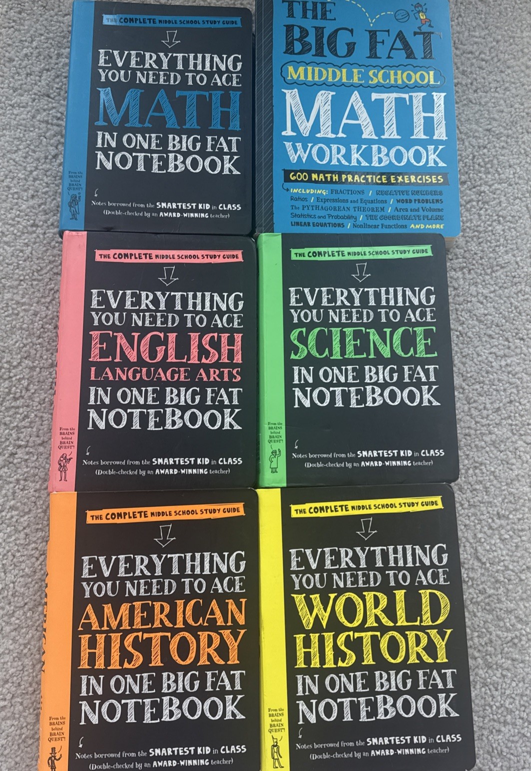 Lot 6 Everything You Need to Ace in One Big Fat Notebook Middle School