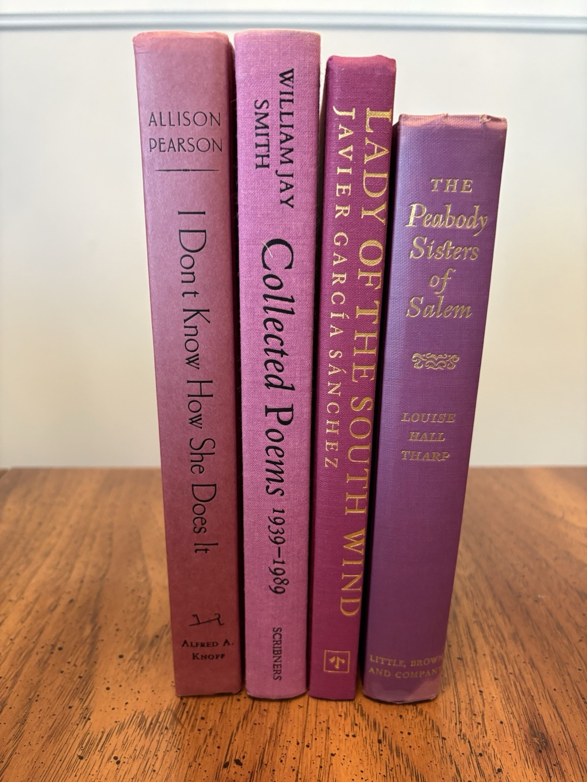 Purple Book Bundle Lot of 4 Hardcover Books Decor Staging Shelf Display