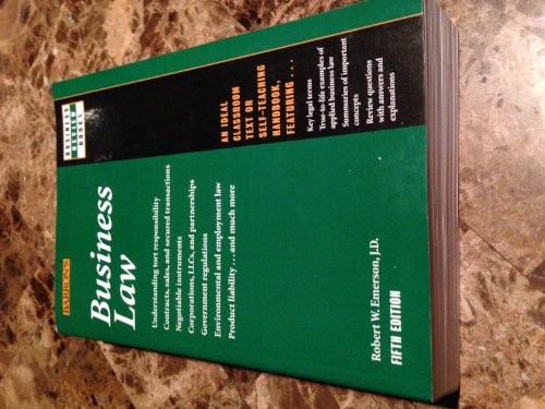 Business Law (Barron’s Business Review Series) by Emerson J.D., Robert W.