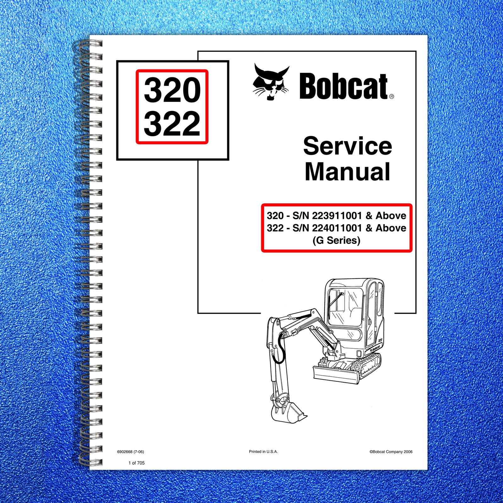 BOBCAT 320 322 G Series Compact Excavator Service Manual, FOLDOUTS