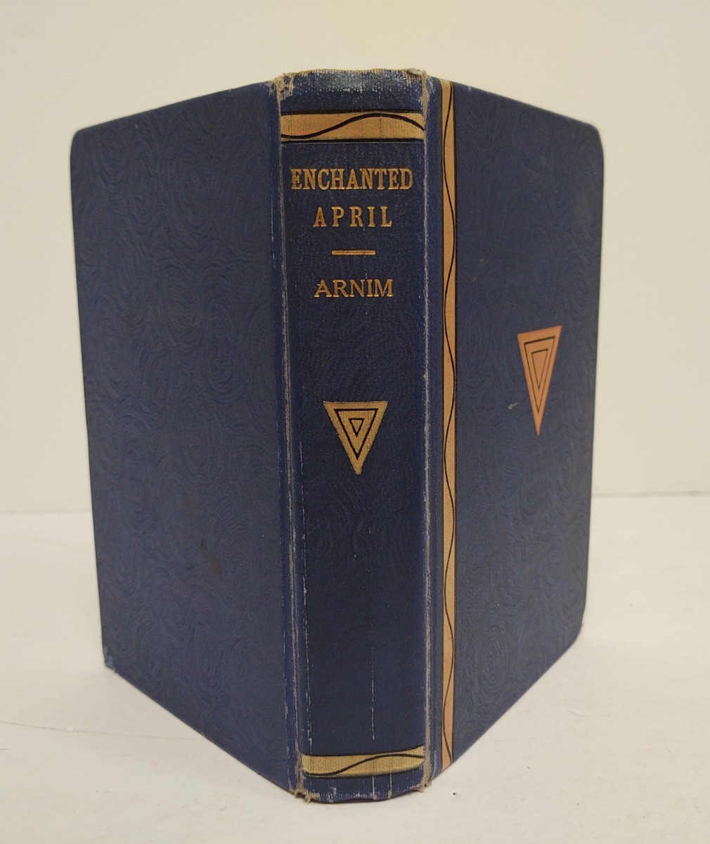 The Enchanted April by Elizabeth von Arnim Hardcover Ex-Library Stained