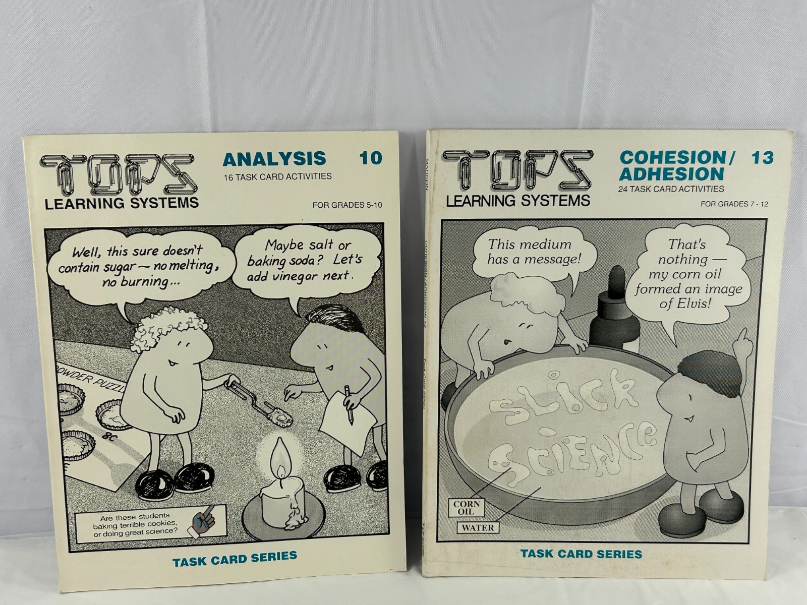 Tops Learning Systems Cohesion/AdhessionTask Cards Grades 7-12 W/ Analysis