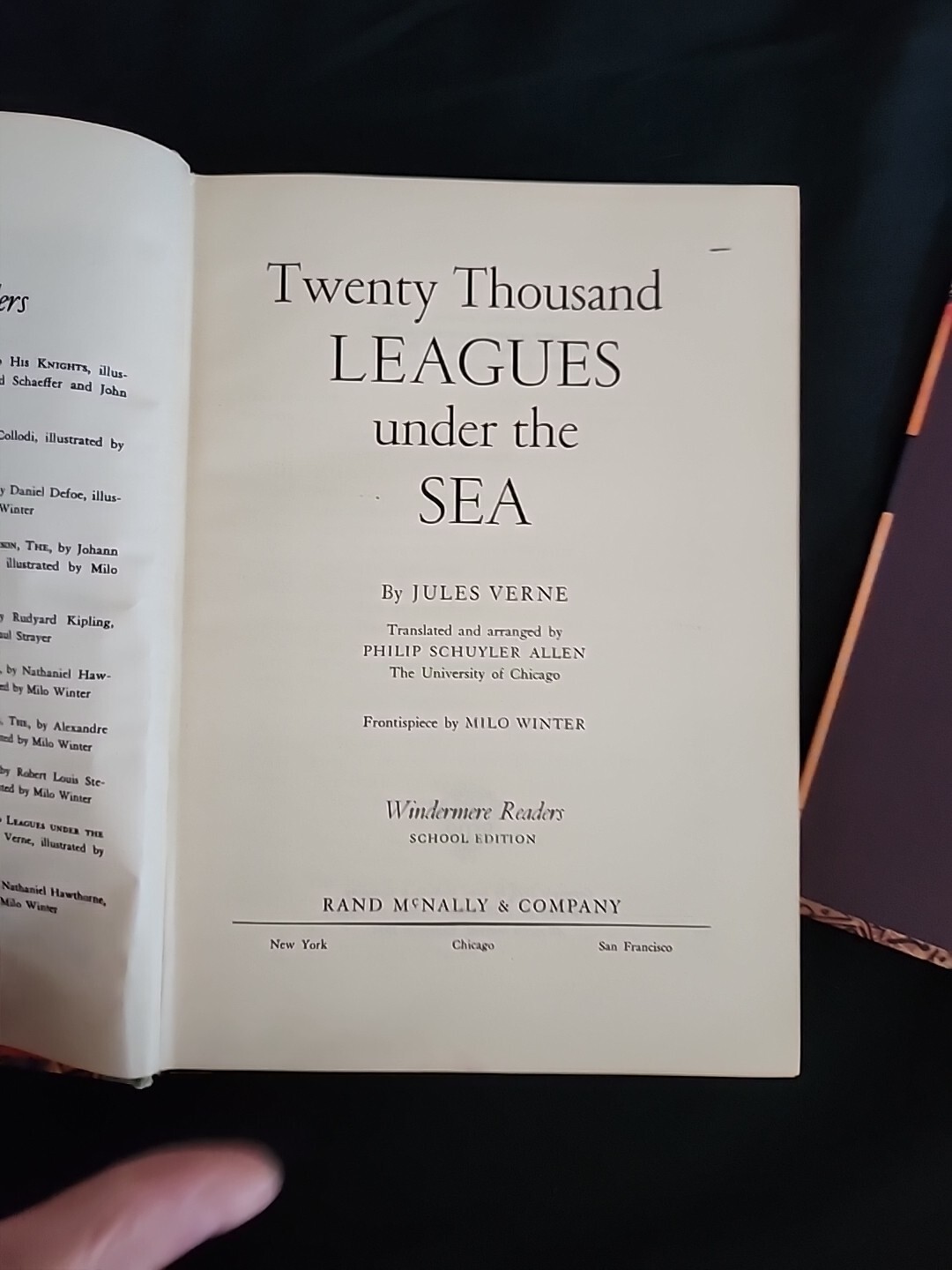 Vintage 1954 Windermere Reader 3 Books:Gulliver’s, 20,000 Leagues, Swiss Family