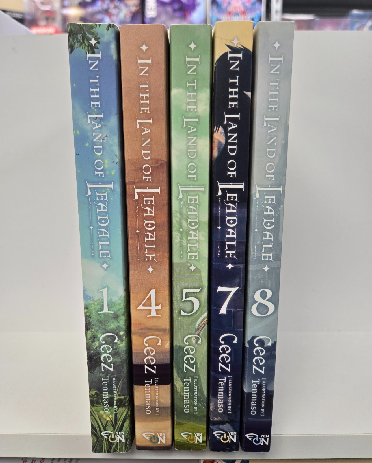 In the Land of Leadale, Vol. 1,4,5,7,8  (5 light novel Paperback