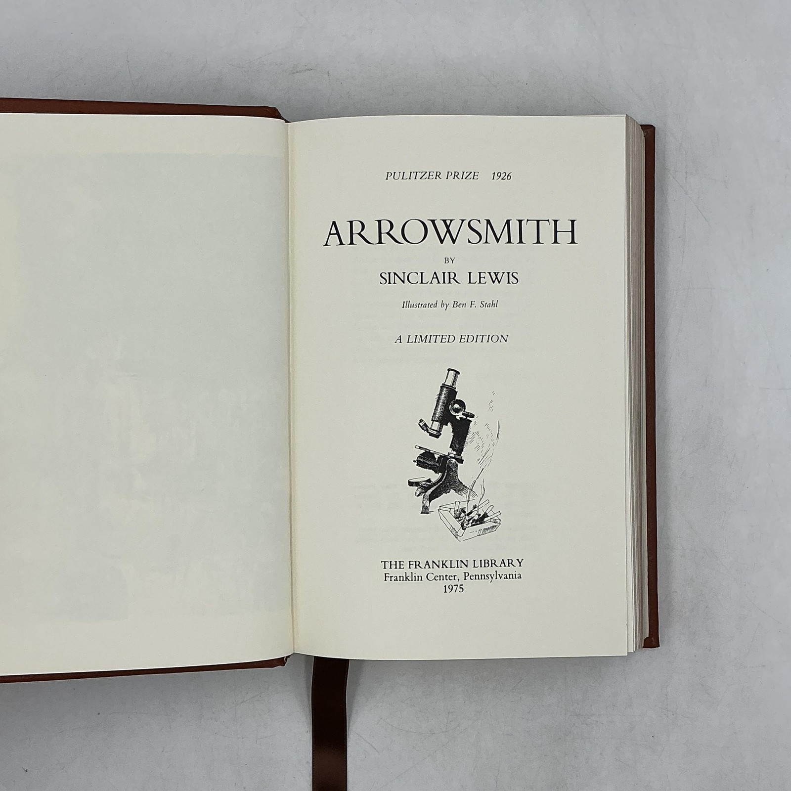 Arrowsmith Sinclair Lewis The Franklin Library 1975 Limited Ed Leather Brown