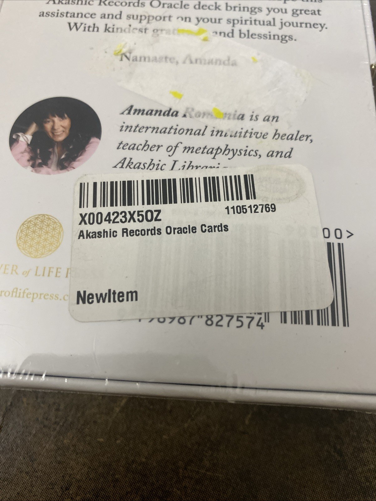Akashic Records Therapy Oracle Tarot Card Deck and Guidebook by Amanda Romania
