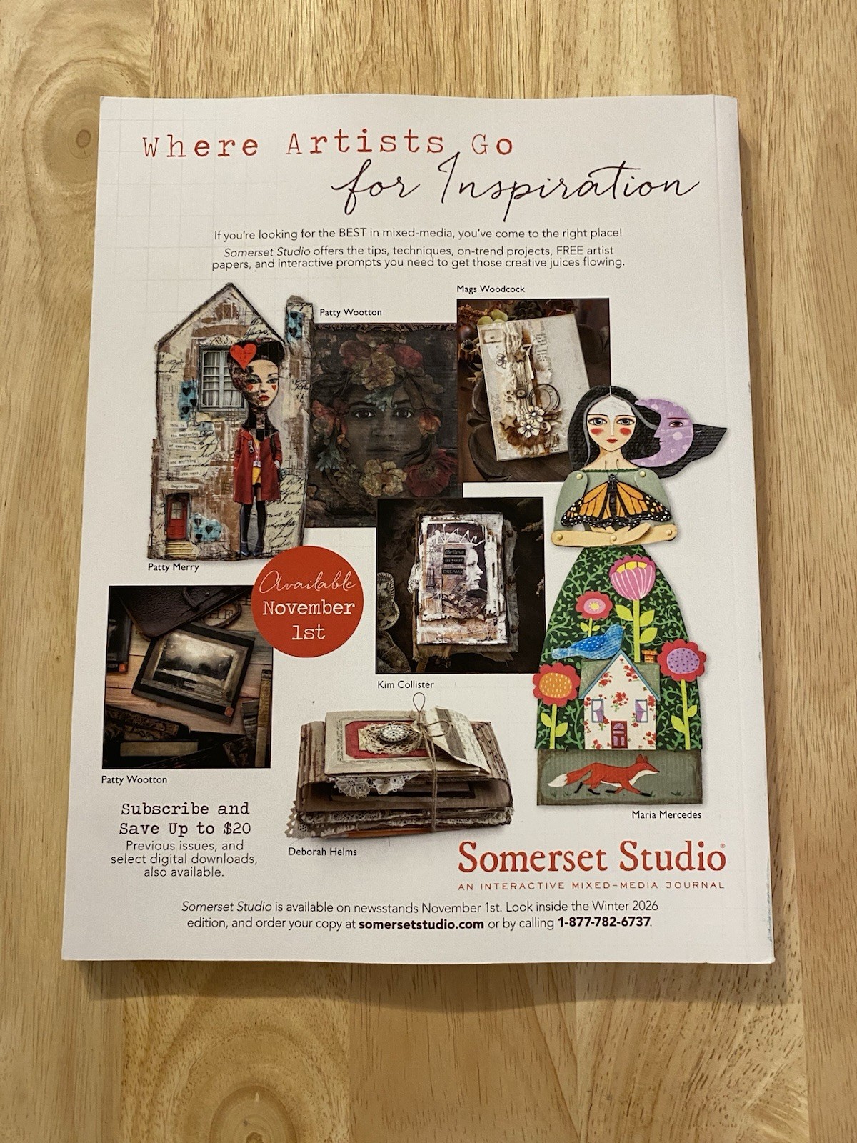 Art Journaling Book Zine Magazine Create Art Collage Oct Nov Dec 2025 US SELLER