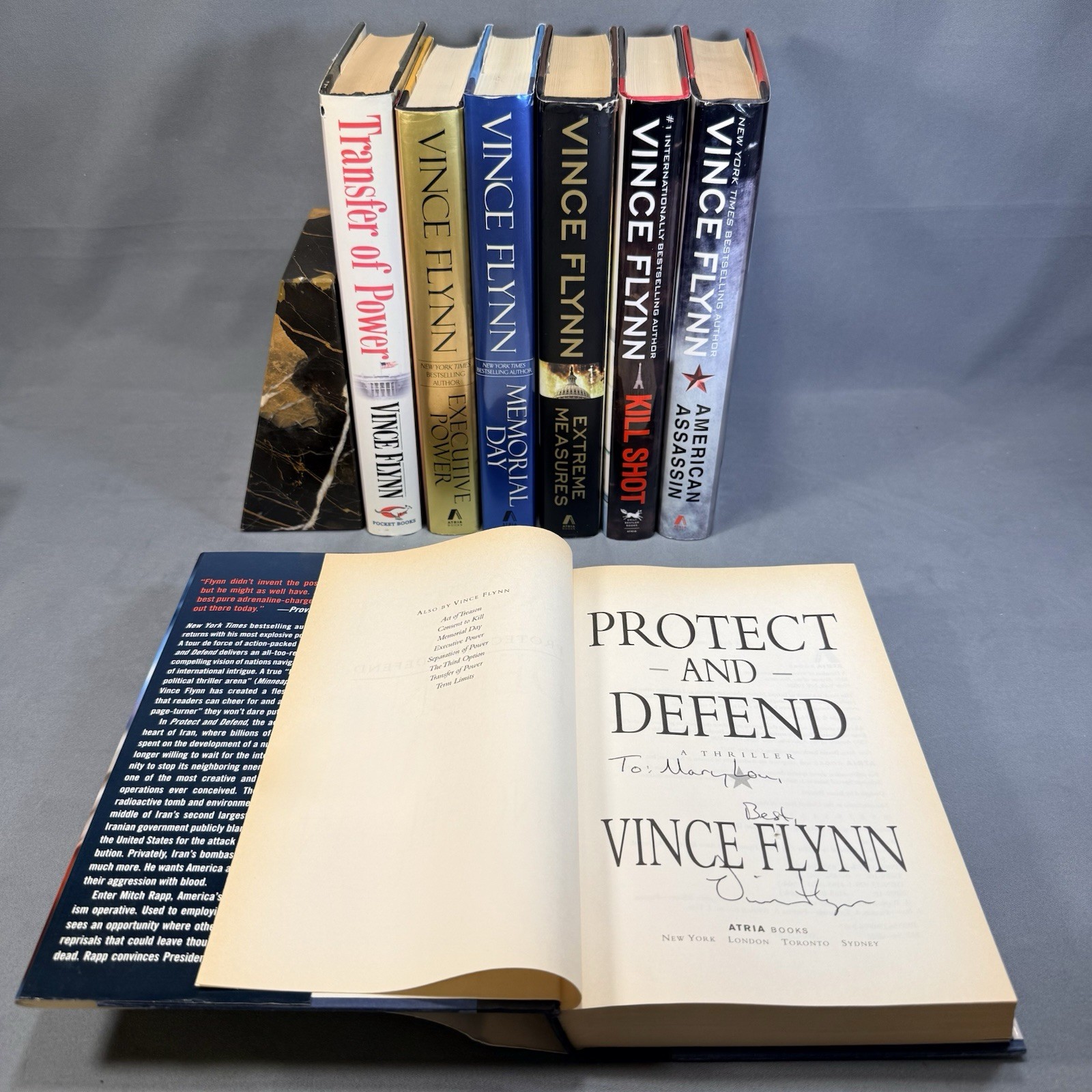 Protect SIGNED – Vince Flynn 7 HCDJ First Edition/1st Print MITCH RAPP Books