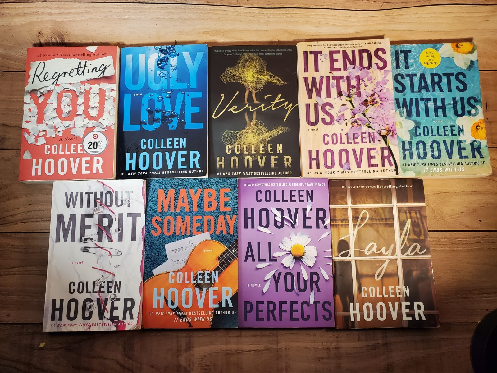 Colleen Hoover Lot of 9 Trade Paperback Books Very Good